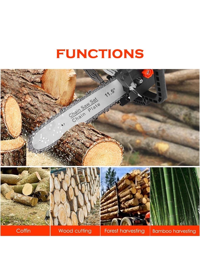 11.5" Electric Chainsaw Stand Attachment Kit, Angle Grinder Converter, Wood Cutting Chain Blade Bracket Set for DIY, Garden, Forestry & Tree Trimming - Image 2
